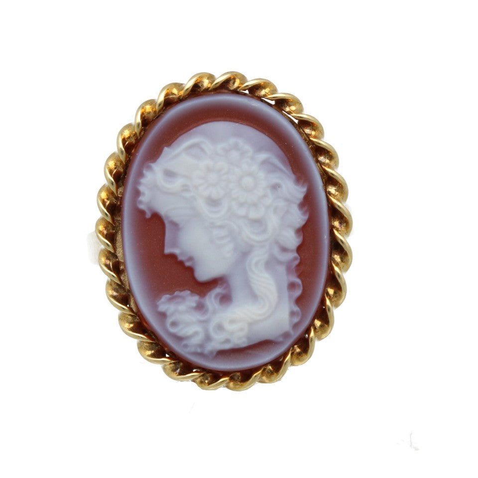 14Krt. gouden Camee ring 4