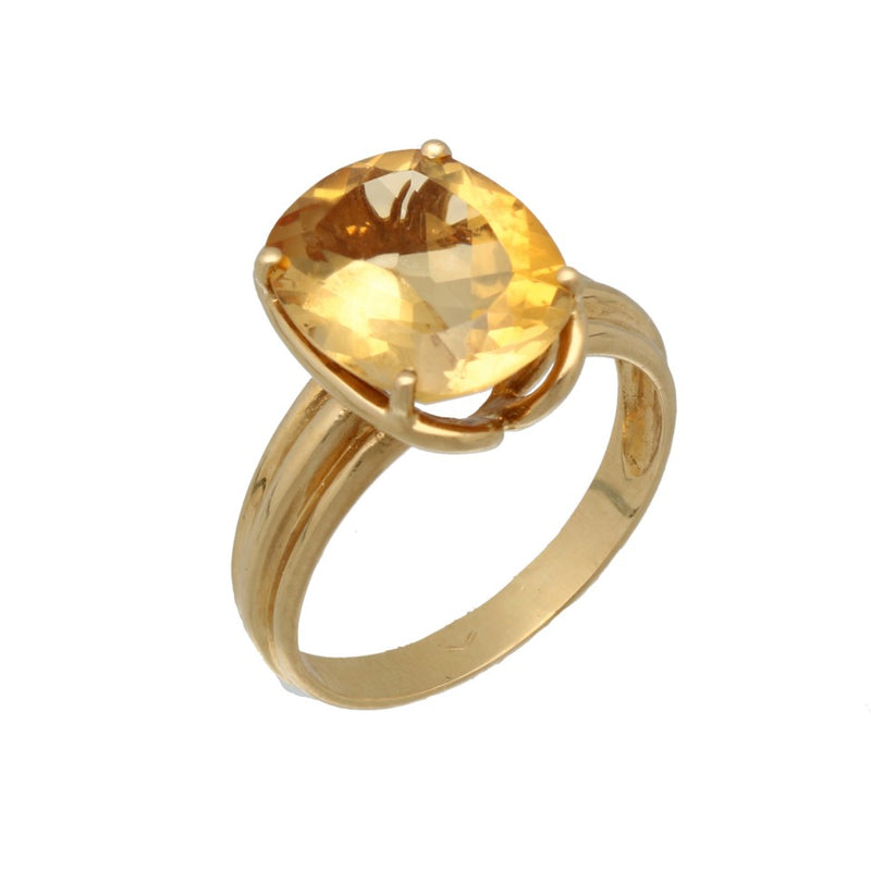 14Krt. gouden vintage ring met Citrien 3
