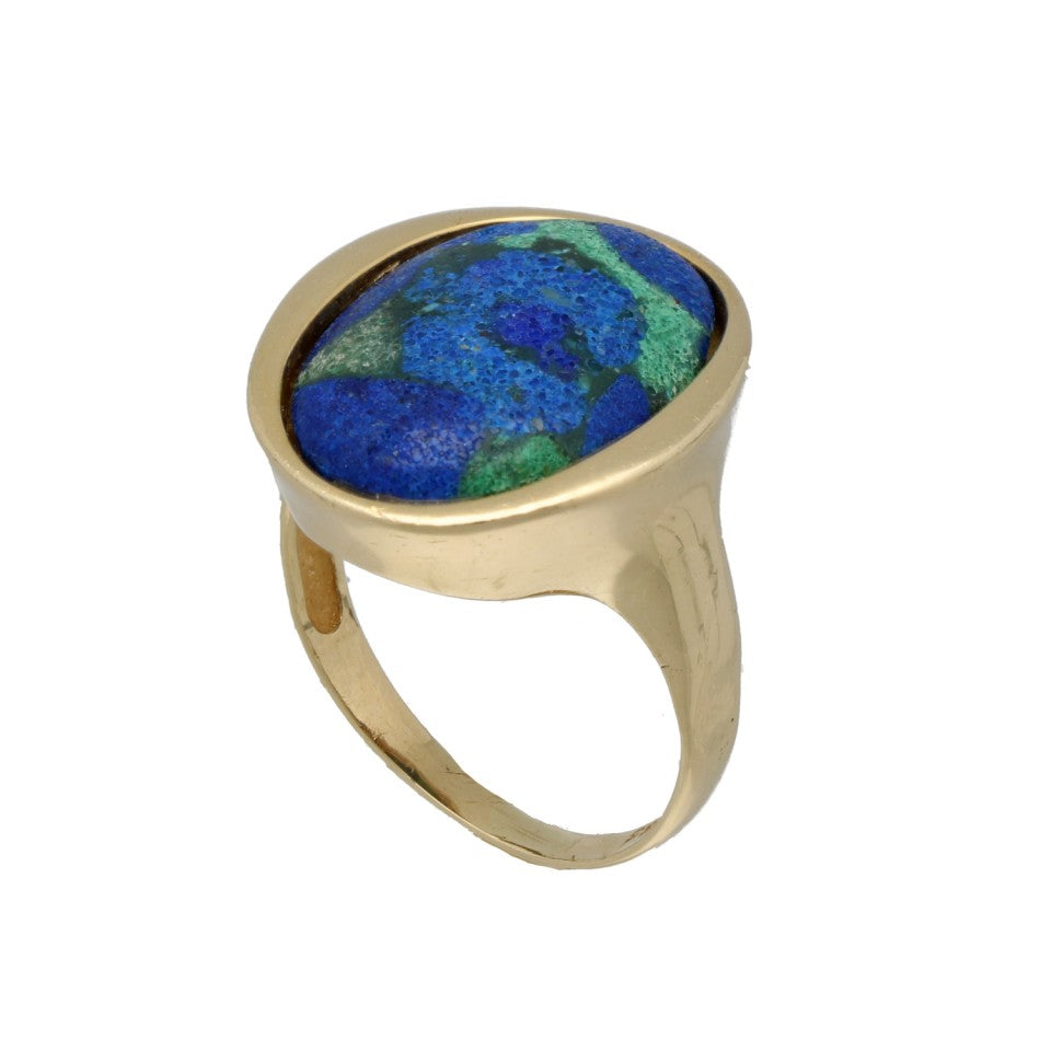 14Krt. gouden Vintage ring met Turkoois.Gereserveerd! 3