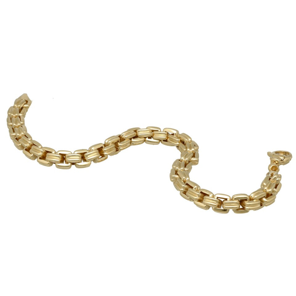 14 krt Gouden Schakel armband. 1