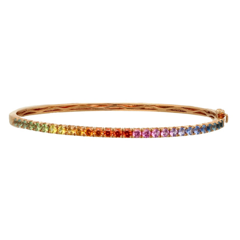 18 krt Rainbow armband bezet met Saffieren 4