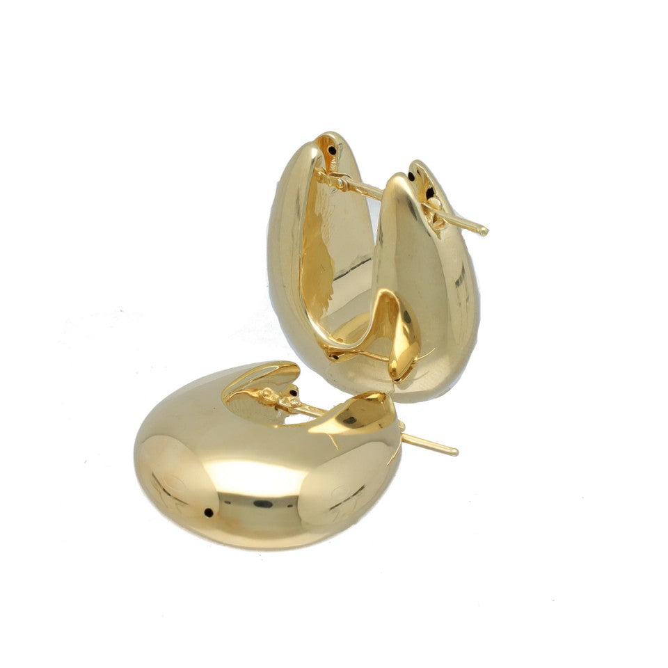 14 krt gouden Oorringen, gladmodel 1