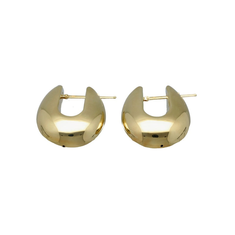 14 krt gouden Oorringen, gladmodel 2