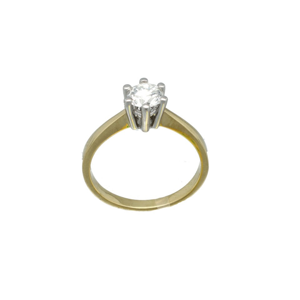 14Krt. geelgouden Solitaire ring 0.67Ct. 2