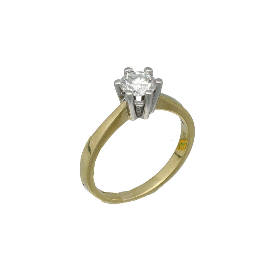 14Krt. geelgouden Solitaire ring 0.67Ct. 3