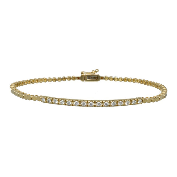 14 Krt Gouden Armband met Briljant 0.38 Ct.