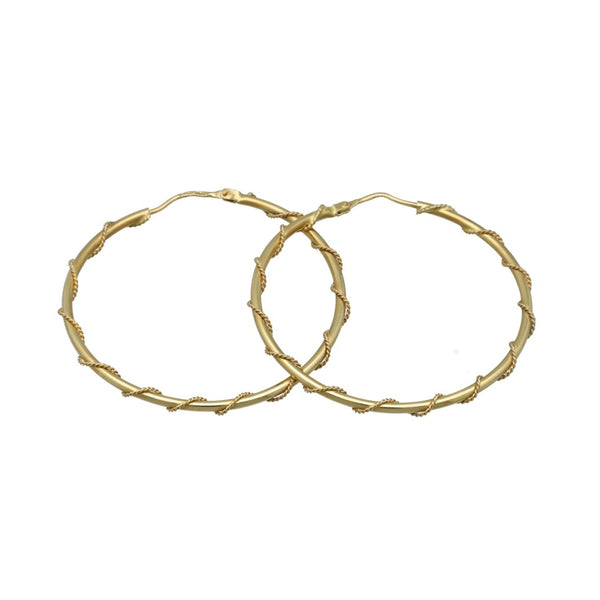 14 Krt  Oorringen met draad 44 mm