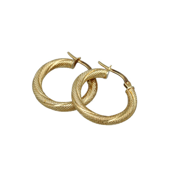 14 Krt Gouden Oorringen 21 mm