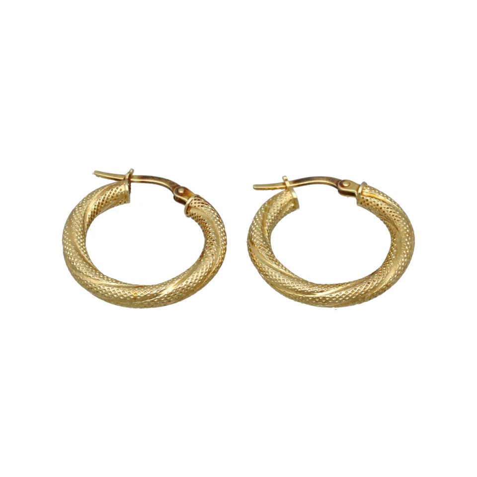 14 Krt Gouden Oorringen 21 mm 2