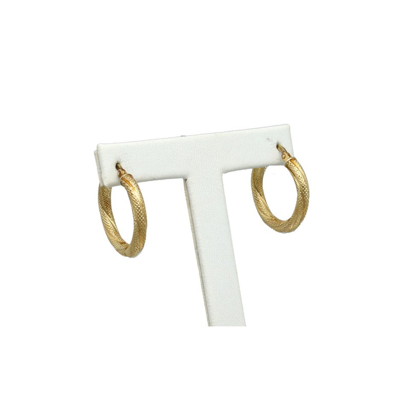 14 Krt Gouden Oorringen 21 mm 3