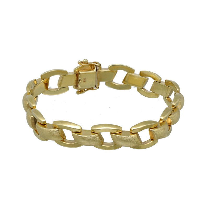 14 Krt. massieve schakel armband 1