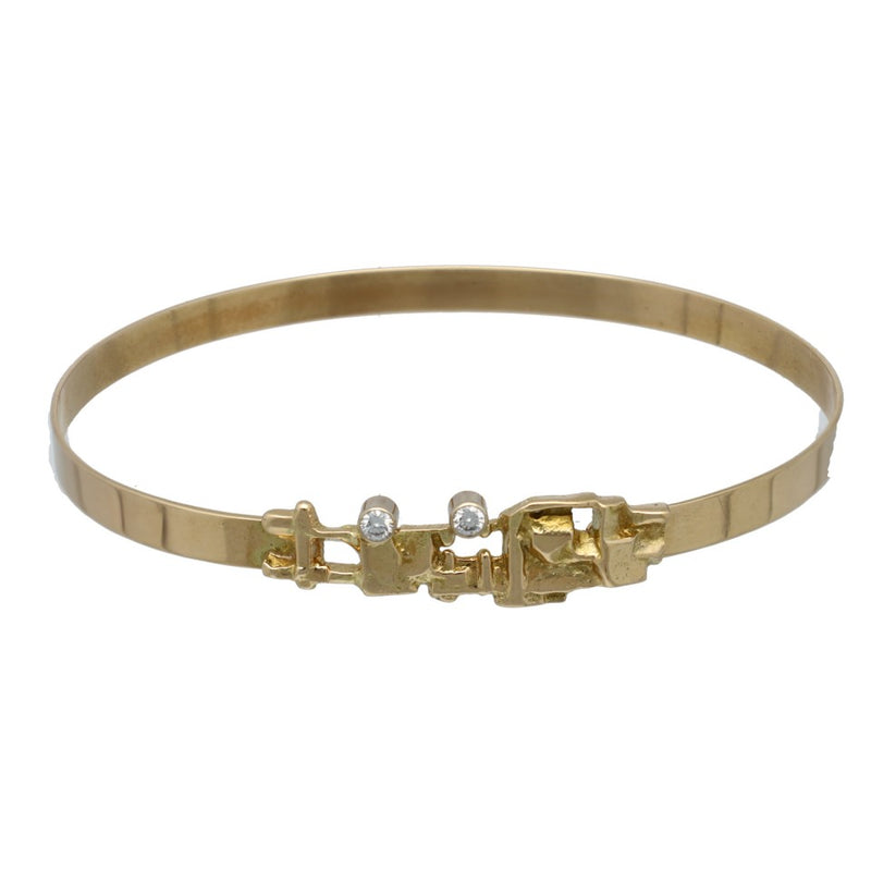 14 krt Gouden Armband met Briljant. 2