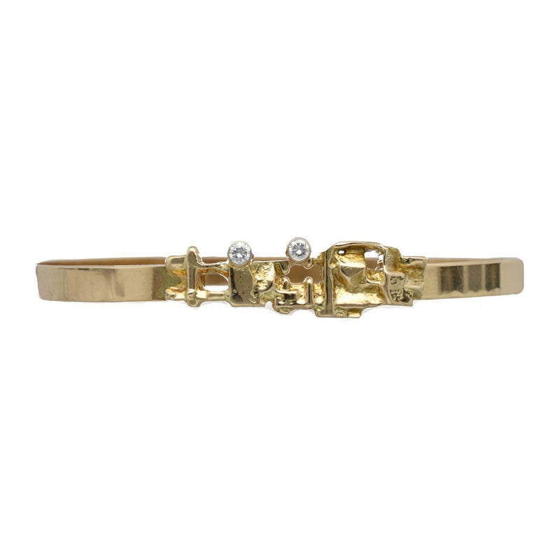14 krt Gouden Armband met Briljant. 3