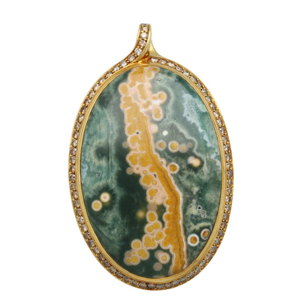 18 Krt.Tamara Comolli hanger met Diamant en Rhyoliet