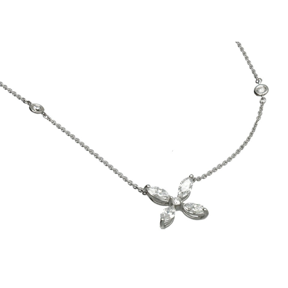 14 Krt. diamanten collier. 2