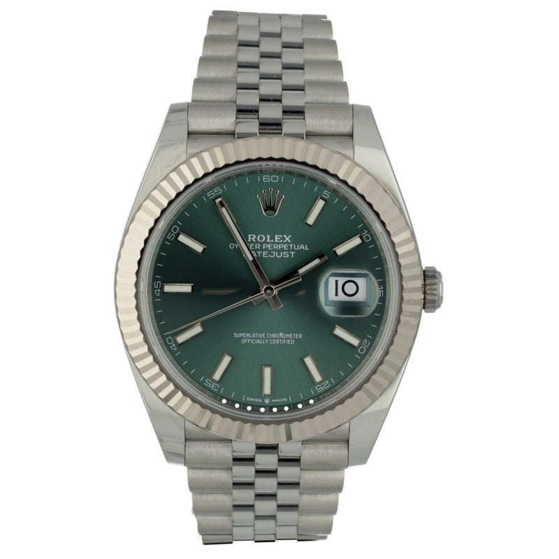 Rolex Datejust 41 Mint Green Dial Jubilee 2023 2