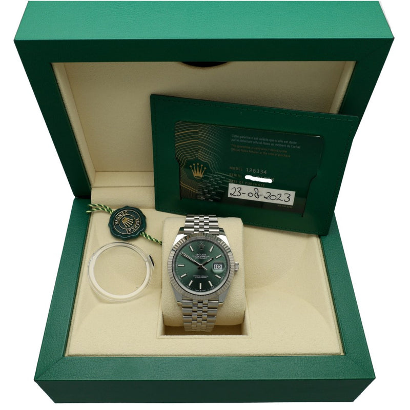 Rolex Datejust 41 Mint Green Dial Jubilee 2023 5