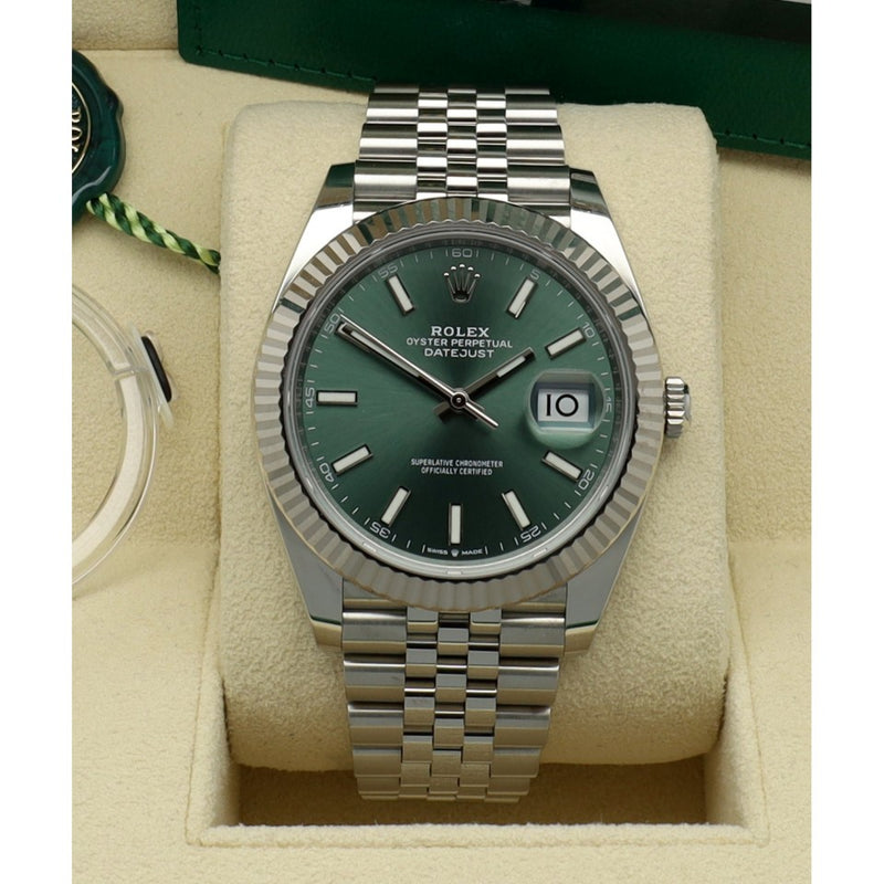 Rolex Datejust 41 Mint Green Dial Jubilee 2023 6