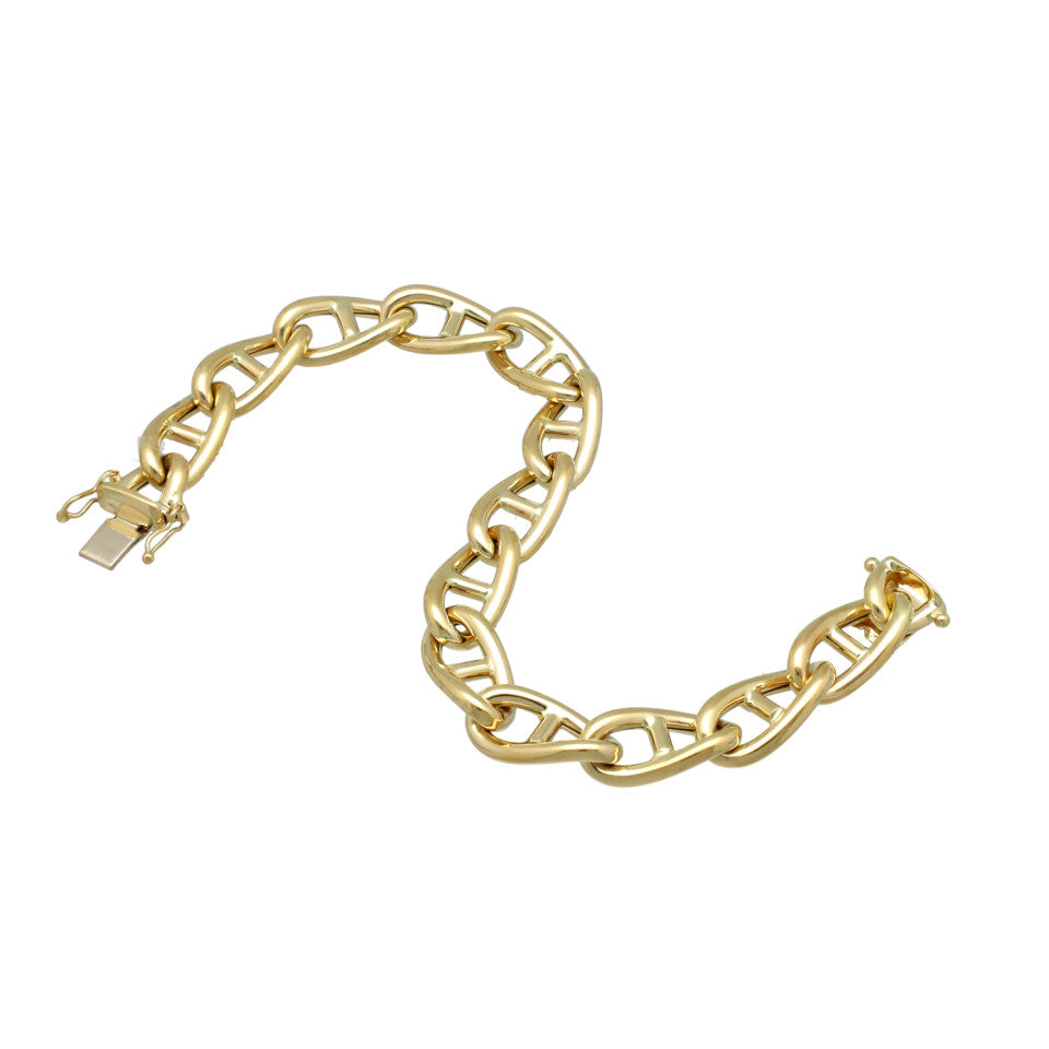 14Krt. Schakelarmband 'Hermes' style 1