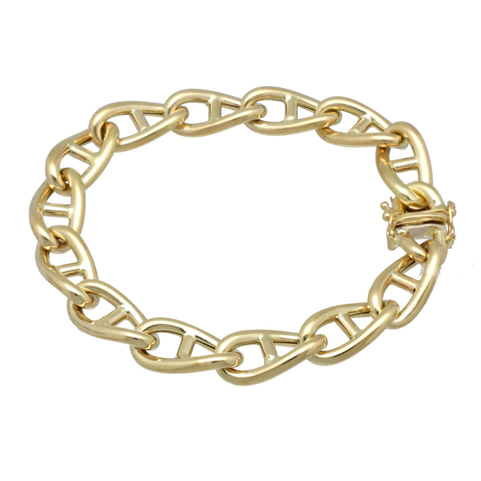 14Krt. Schakelarmband 'Hermes' style 2
