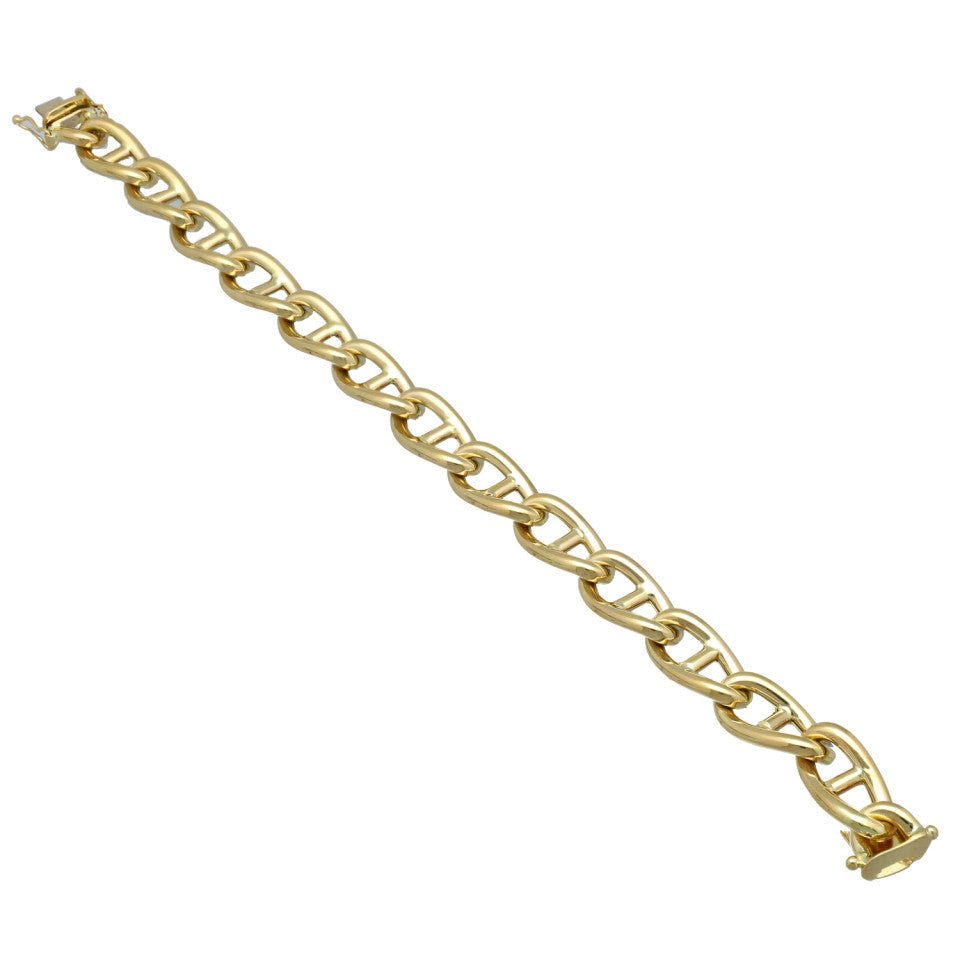 14Krt. Schakelarmband 'Hermes' style 3