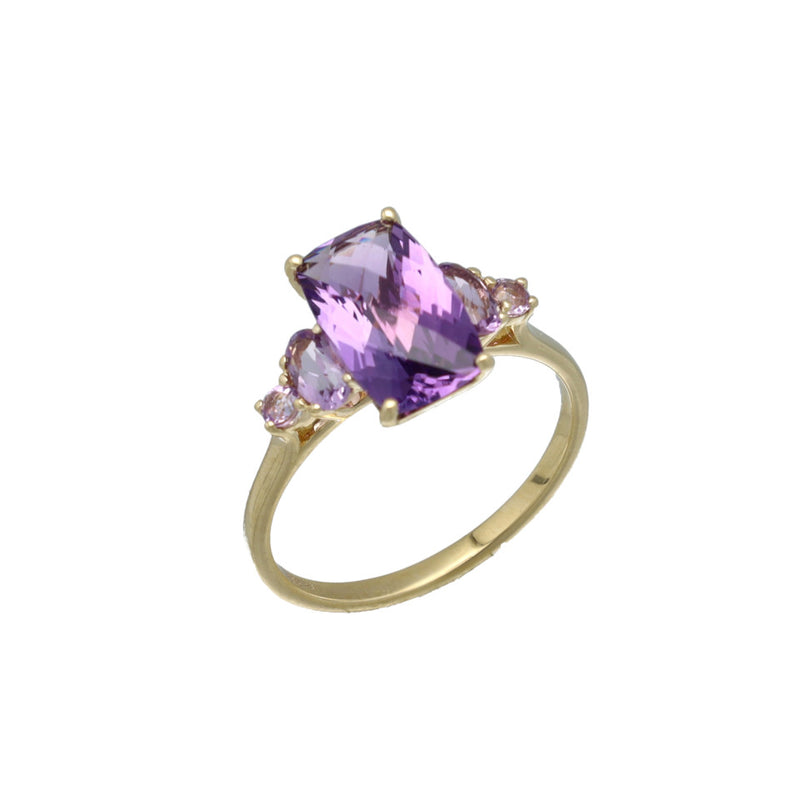 14 Krt Gouden Amethist Ring 1