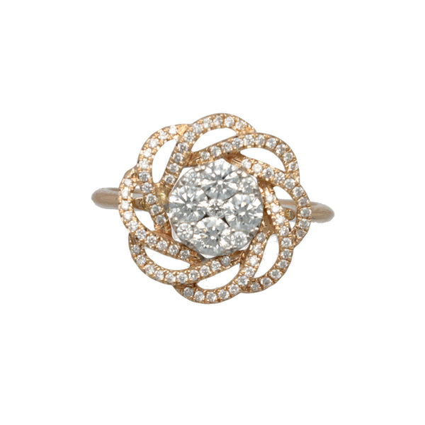 Rose Gouden Entourage Ring 0.80 Ct