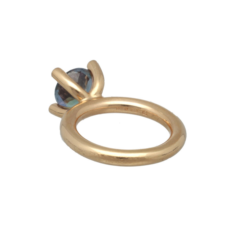 18 Krt. BRON phlox ring london blue topaas-diamant 4