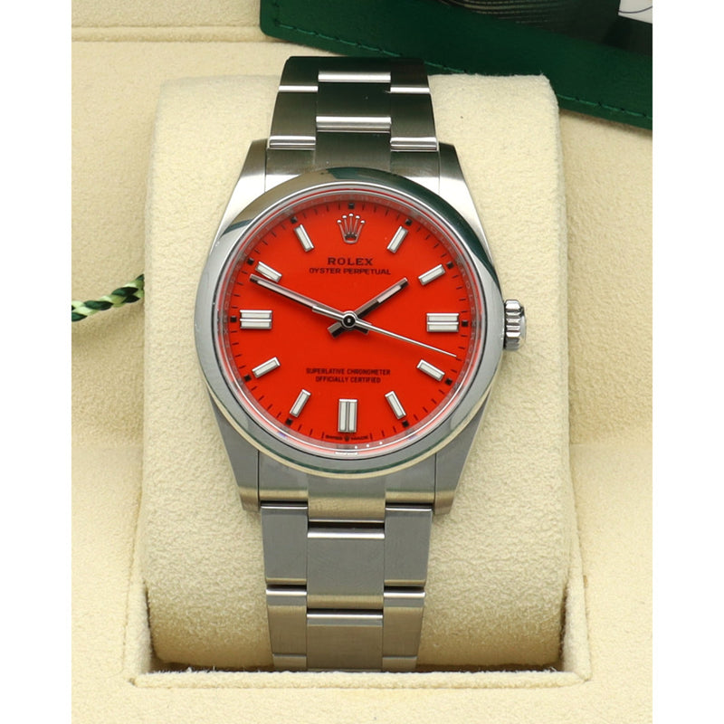 Rolex Oyster Perpetul 36 Red Coral Ref.126000 7