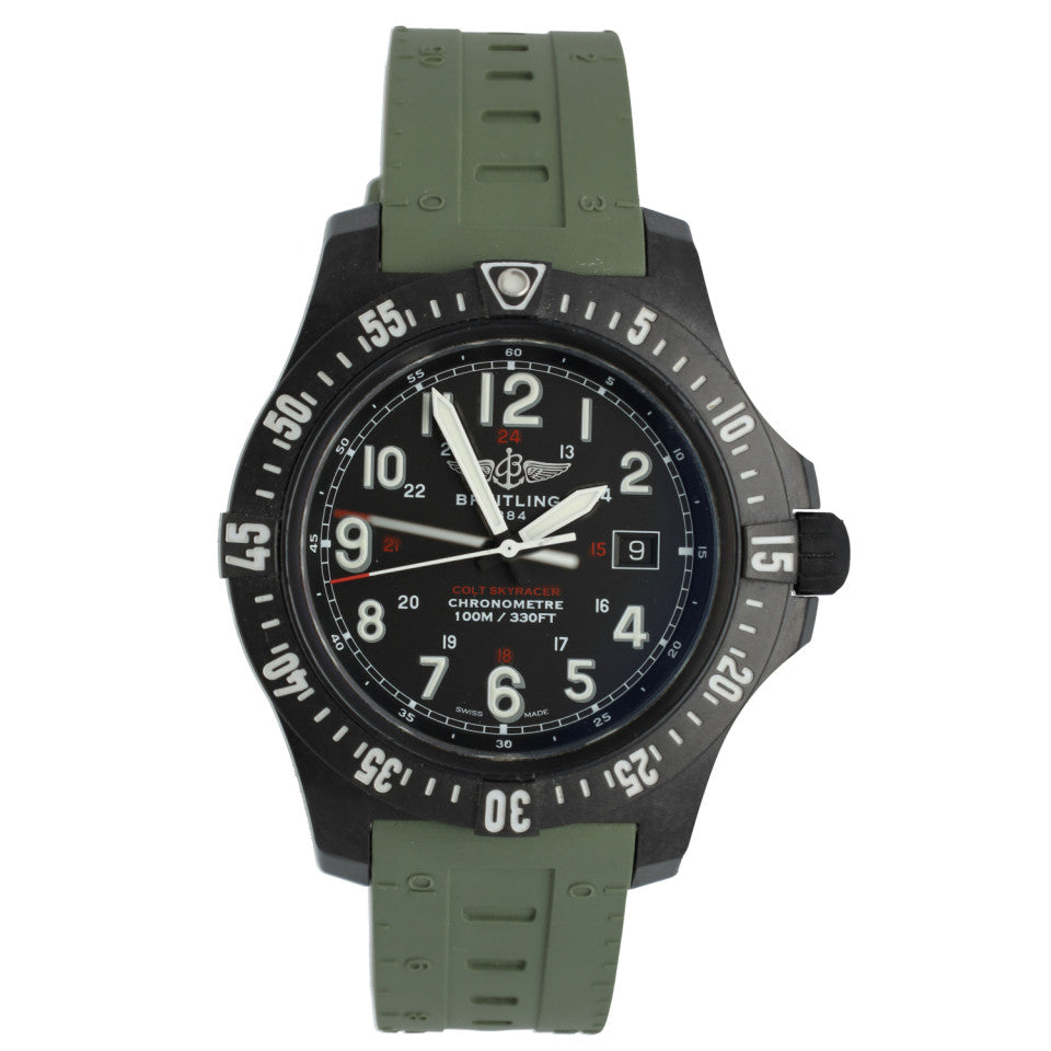 Breitling Colt Skyracer 44 Carbon Black/Green Rubber 1