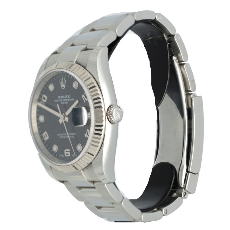 Rolex OP Date 34mm Black/diamond dial Ref. 115234 3