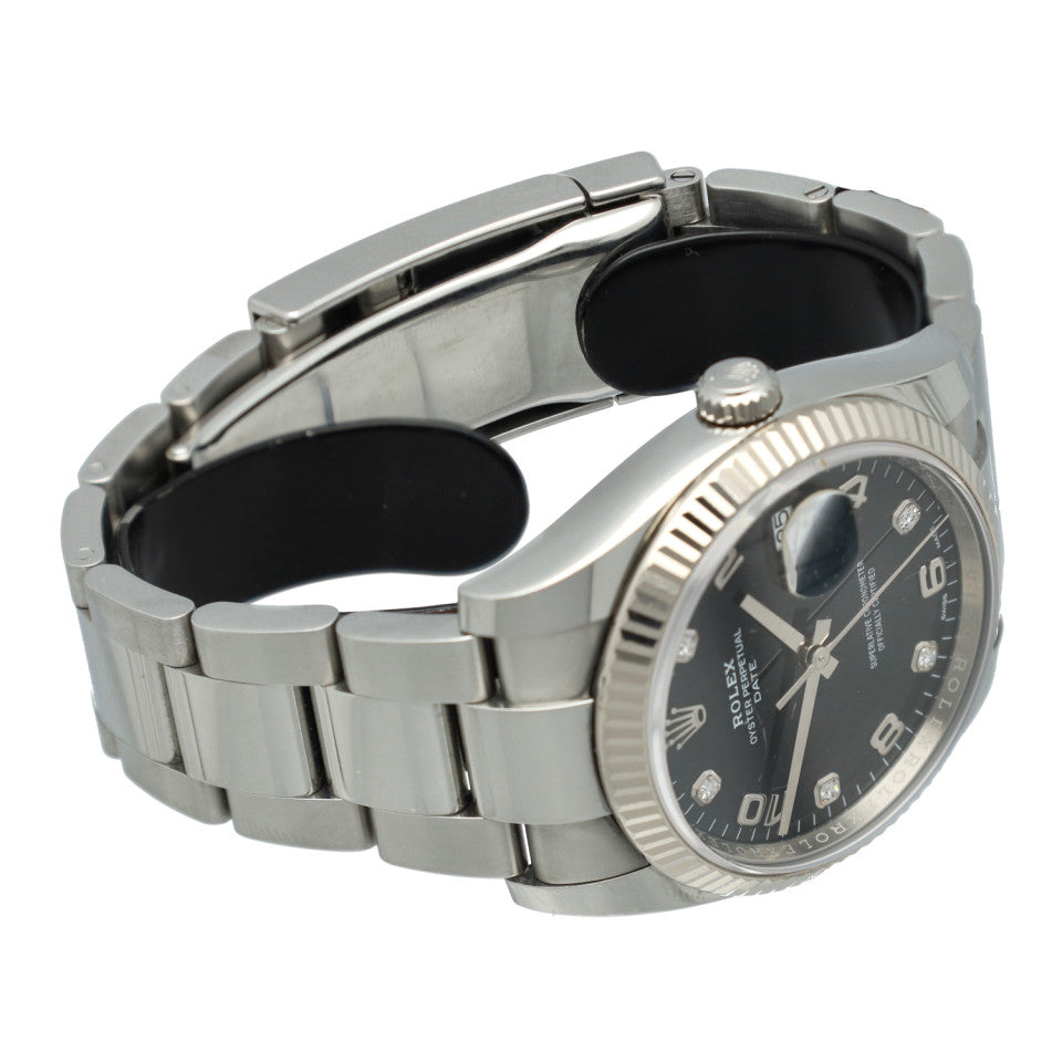 Rolex OP Date 34mm Black/diamond dial Ref. 115234 5