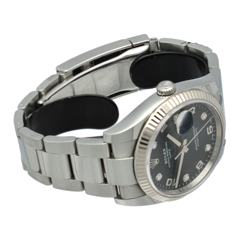 Rolex OP Date 34mm Black/diamond dial Ref. 115234 5