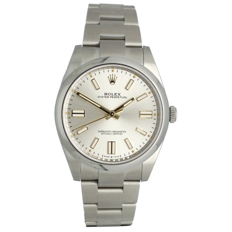 Rolex Oyster Perpetuel 41 Silver index Ref. 124300 2