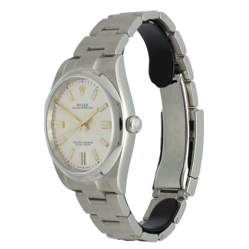 Rolex Oyster Perpetuel 41 Silver index Ref. 124300 3