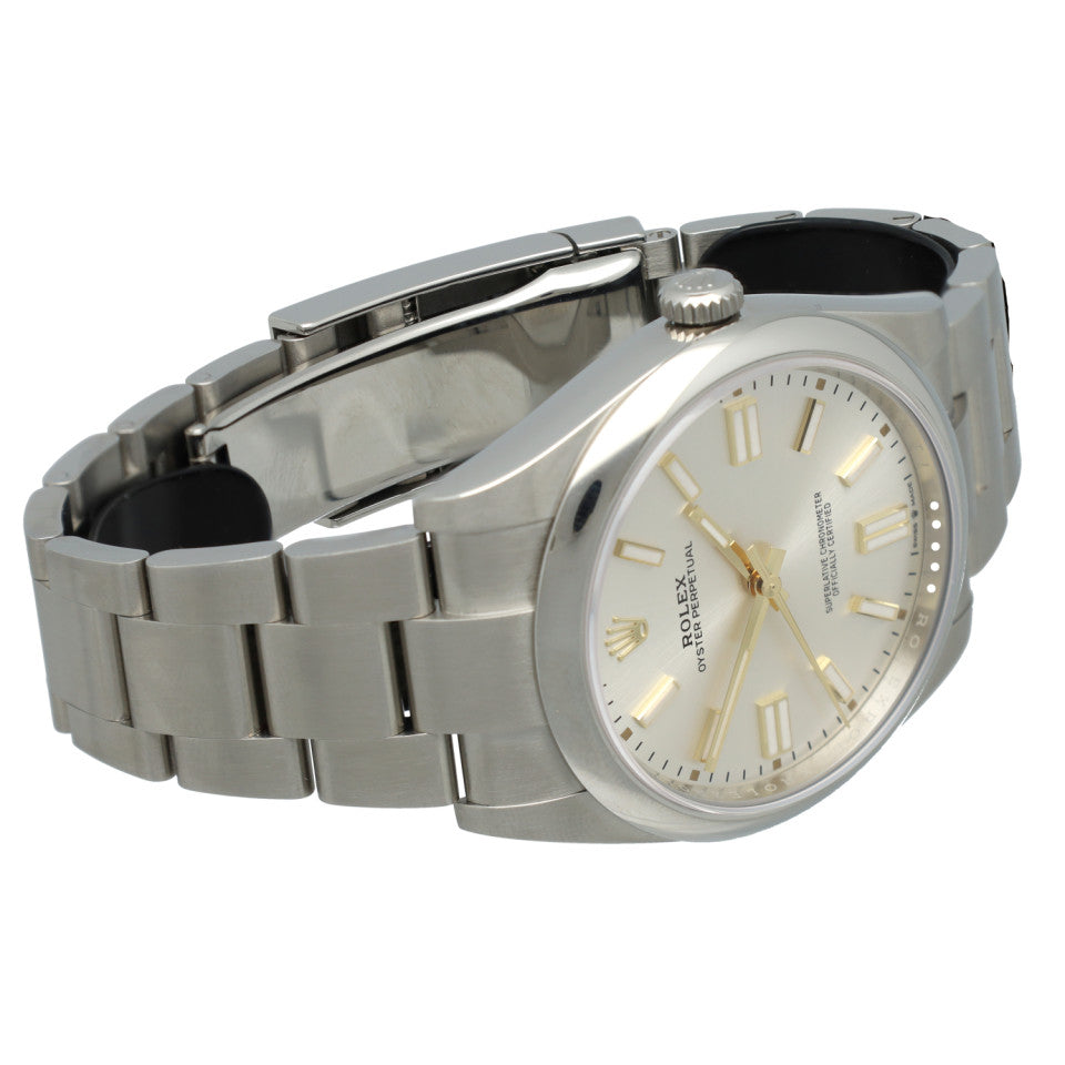 Rolex Oyster Perpetuel 41 Silver index Ref. 124300 5