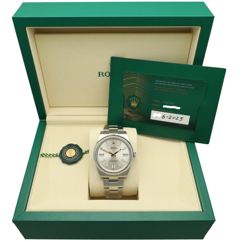 Rolex Oyster Perpetuel 41 Silver index Ref. 124300 7
