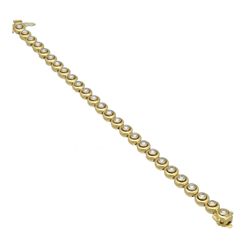 18Krt gouden Tennis armband 2.6Ct. Briljant 4