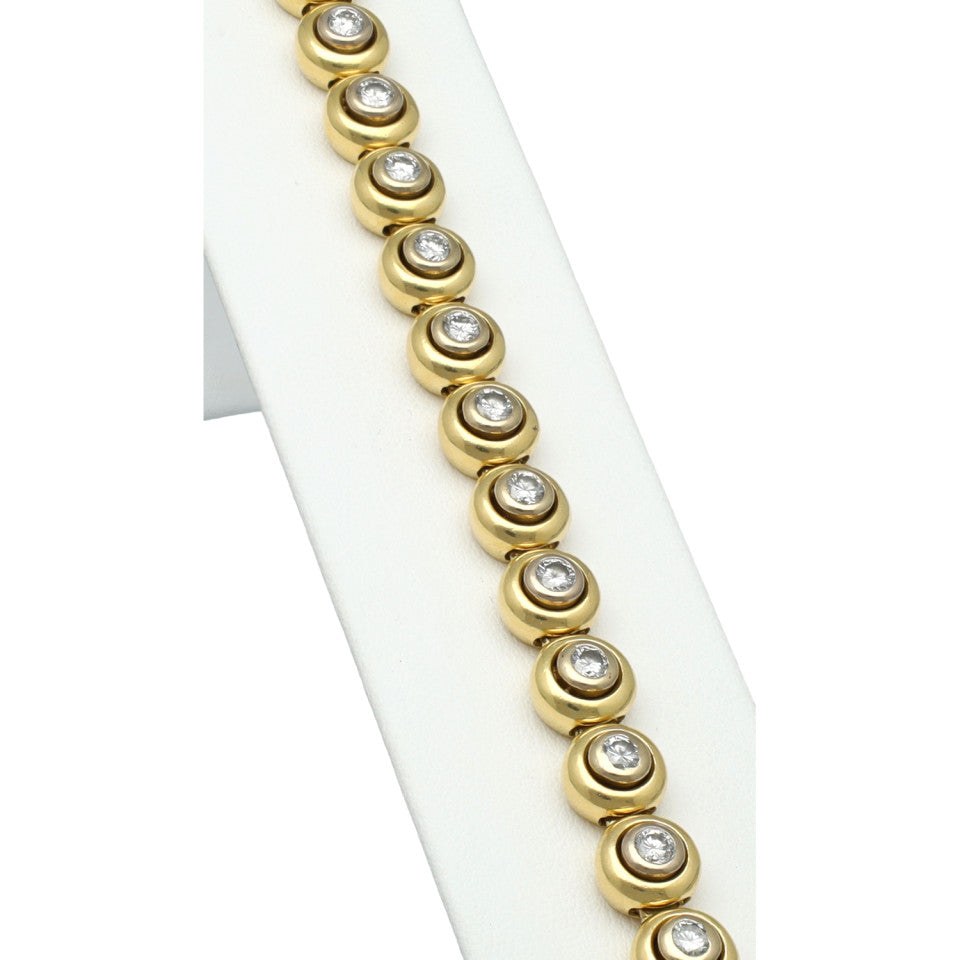 18Krt gouden Tennis armband 2.6Ct. Briljant 5