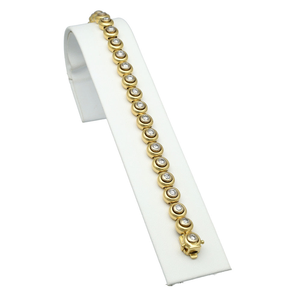 18Krt gouden Tennis armband 2.6Ct. Briljant 6