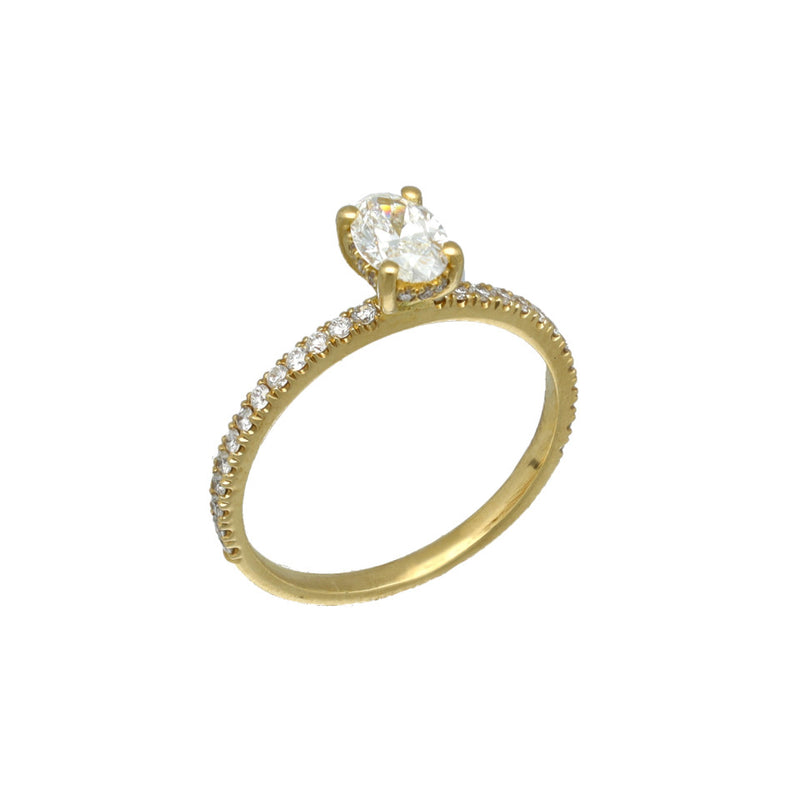 18 Krt Gouden Diamant Ring 0.93Ct. 1