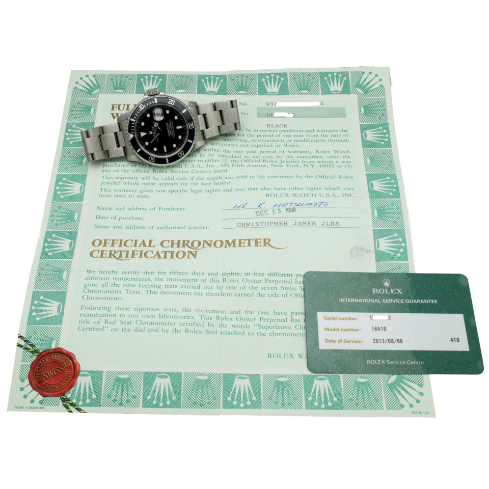 Rolex Submariner Date Ref.16610 Swiss Only 6