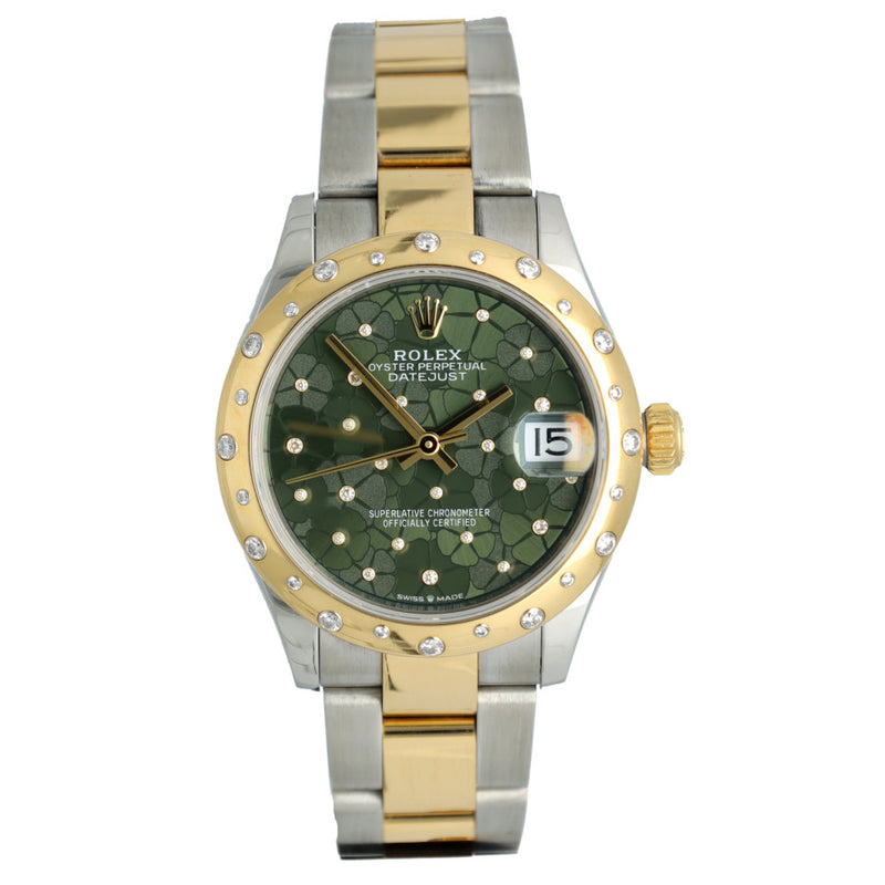 Rolex Datejust 31 GreenDiamond/Flower Dial 2
