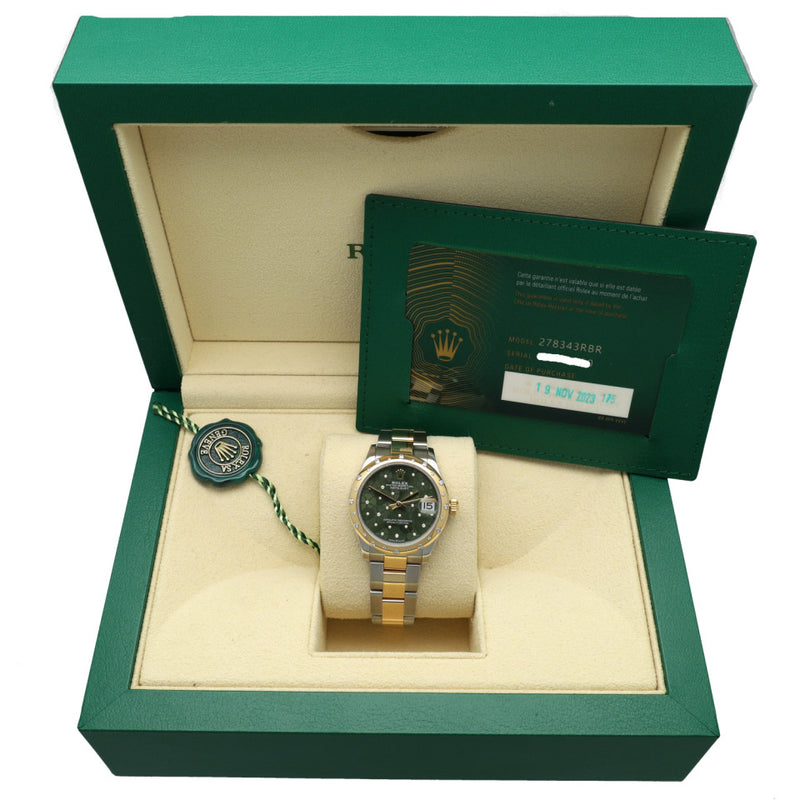 Rolex Datejust 31 GreenDiamond/Flower Dial 4