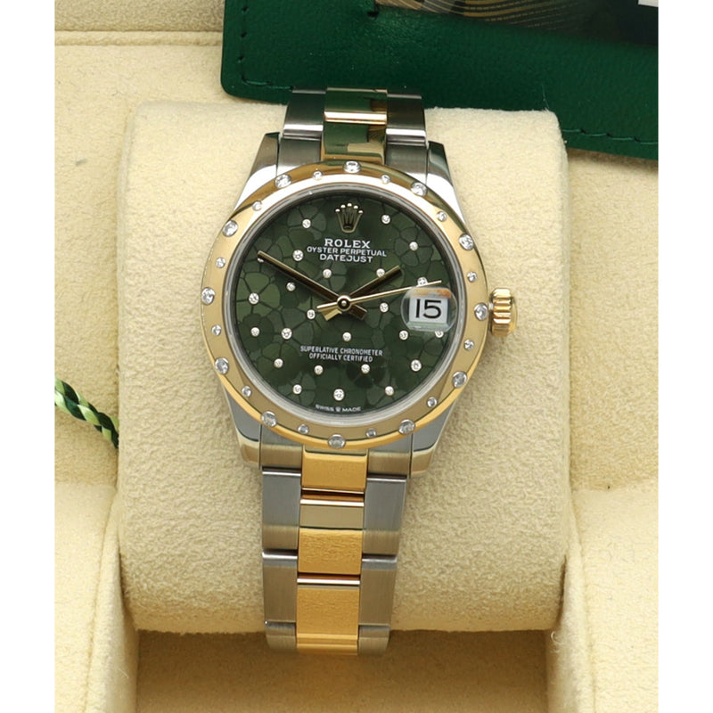 Rolex Datejust 31 GreenDiamond/Flower Dial 6