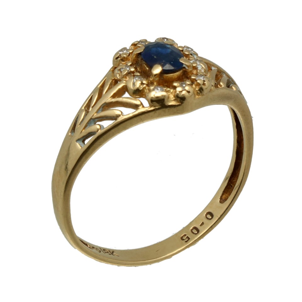 Ijsbeer perzik Outlook briljant ring kopen? ik zoek een ring met diamant en saffier
