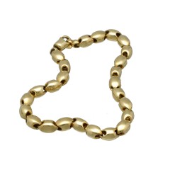 Geelgouden 14 krt fantasie armband.