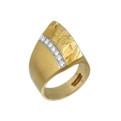 18 Krt Gouden Lapponia ring met Briljant.