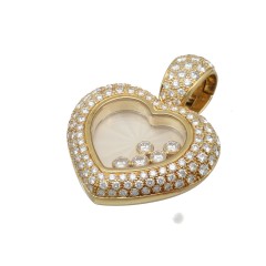 18K Chopard Happy Diamonds Heart Pendant.