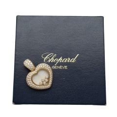 18K Chopard Happy Diamonds Heart Pendant.